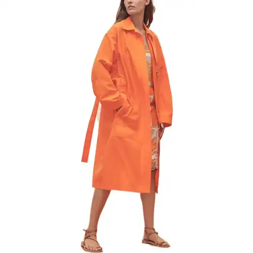 HERMES Trench Coat Women's Orange