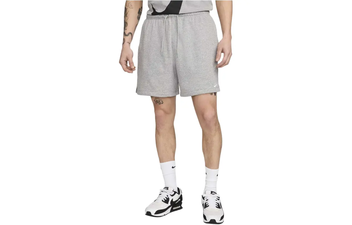 Nike Men's French Terry Flow Shorts Casual Shorts Men's Light Smoke Gray