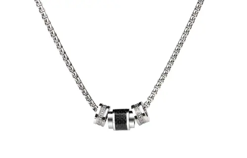 MUSTKOO Titanium Steel Necklaces Unisex Black