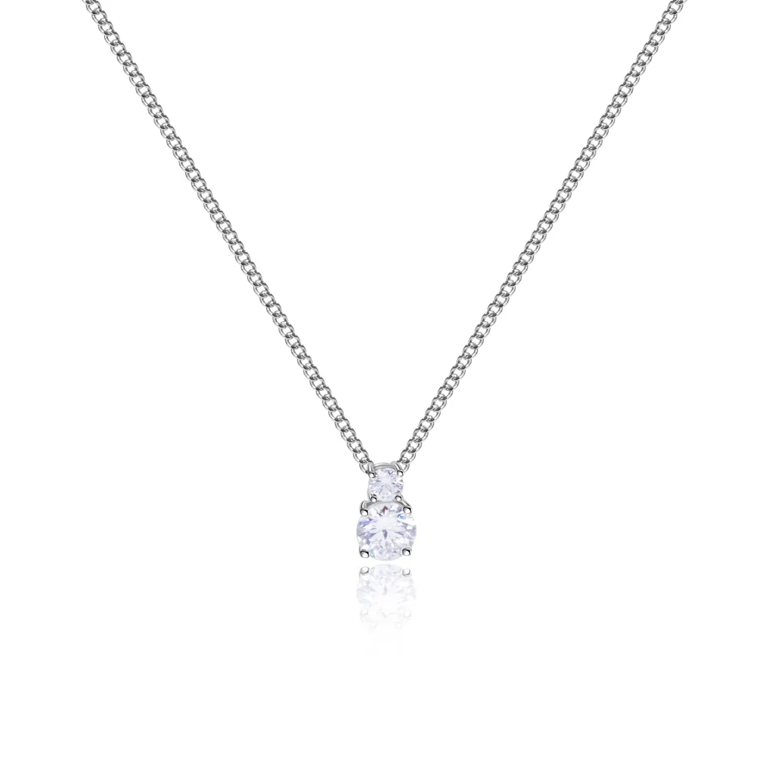 Givenchy Alloy Crystal Necklaces Women's Silver