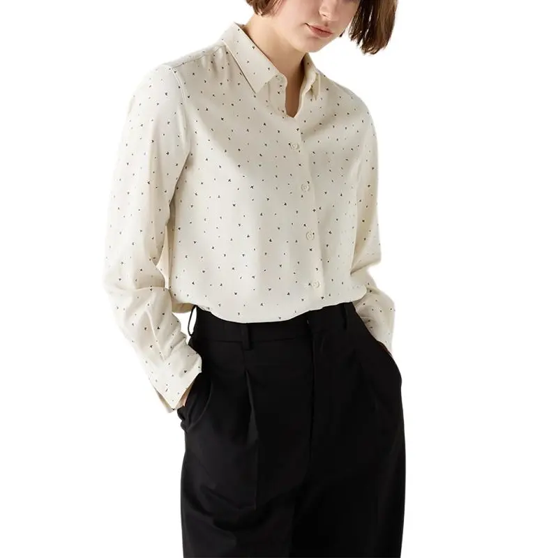 UNIQLO Shirts Women's Ivory Lapel Moderate Other