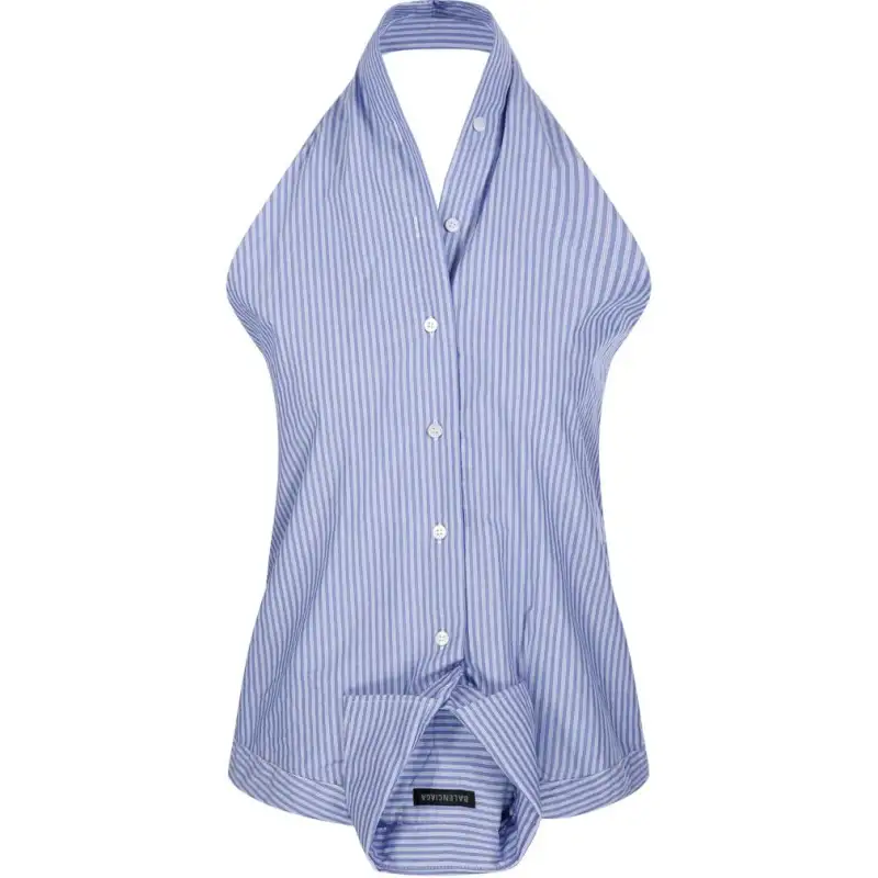 Balenciaga Striped Halter Top