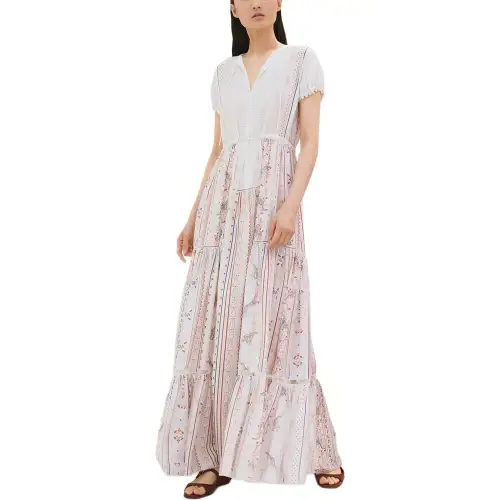 HERMES SS25 Short Sleeved Dress Women's White Salt