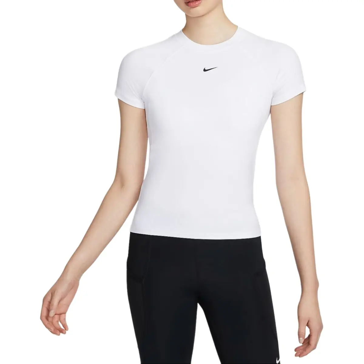 Nike PRO DRI FIT Raglan Sleeve T Shirt Women's White
