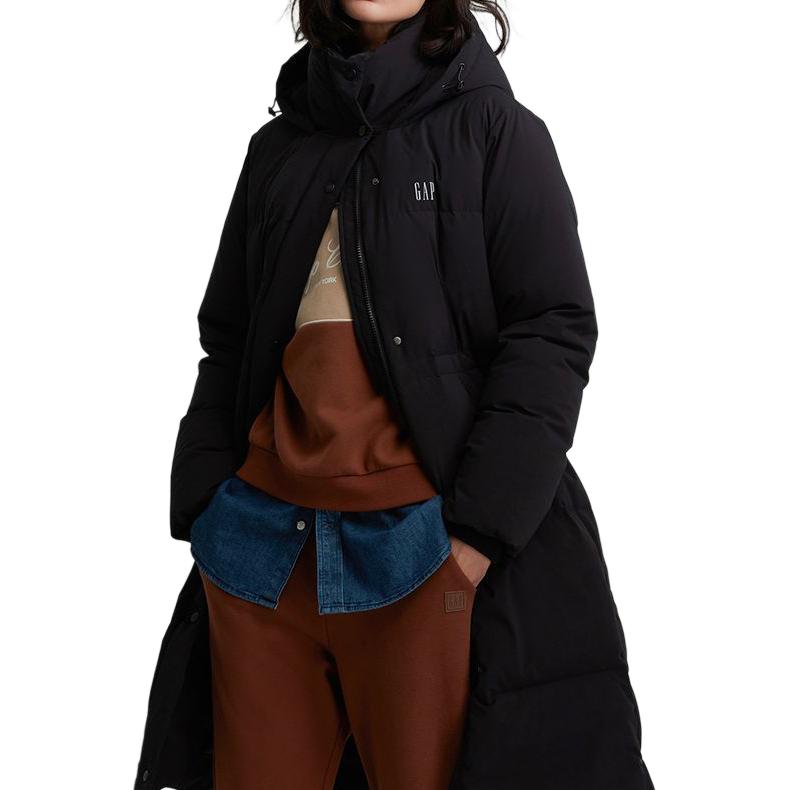 Женский пуховик GAP Long Down Jacket (черный)
