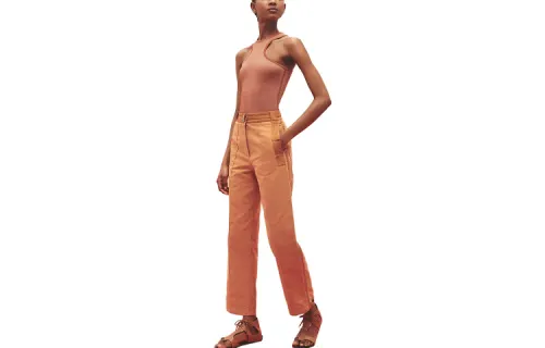HERMES Cargo Pants Women's Khaki