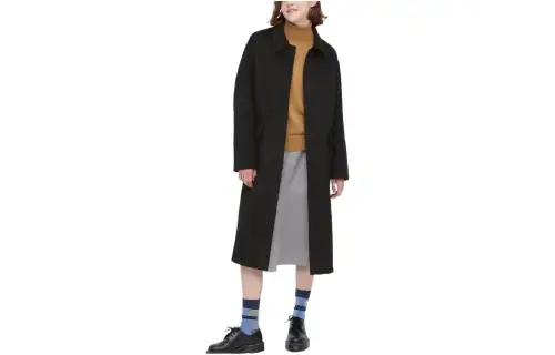 UNIQLO X MARNI Uniqlo Marni Co Branding Coats Women's Black Lapel Moderate Straight Fit