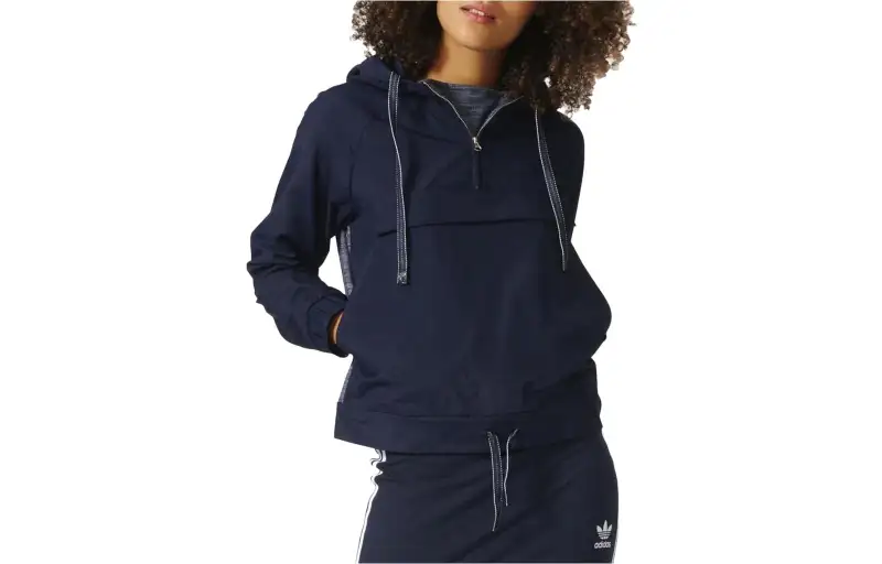 Adidas Originals Sweatshirts Women's Blue Hooded Moderate Regular