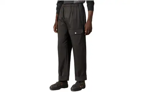 HERMES Cargo Pants Men's Black Moderate