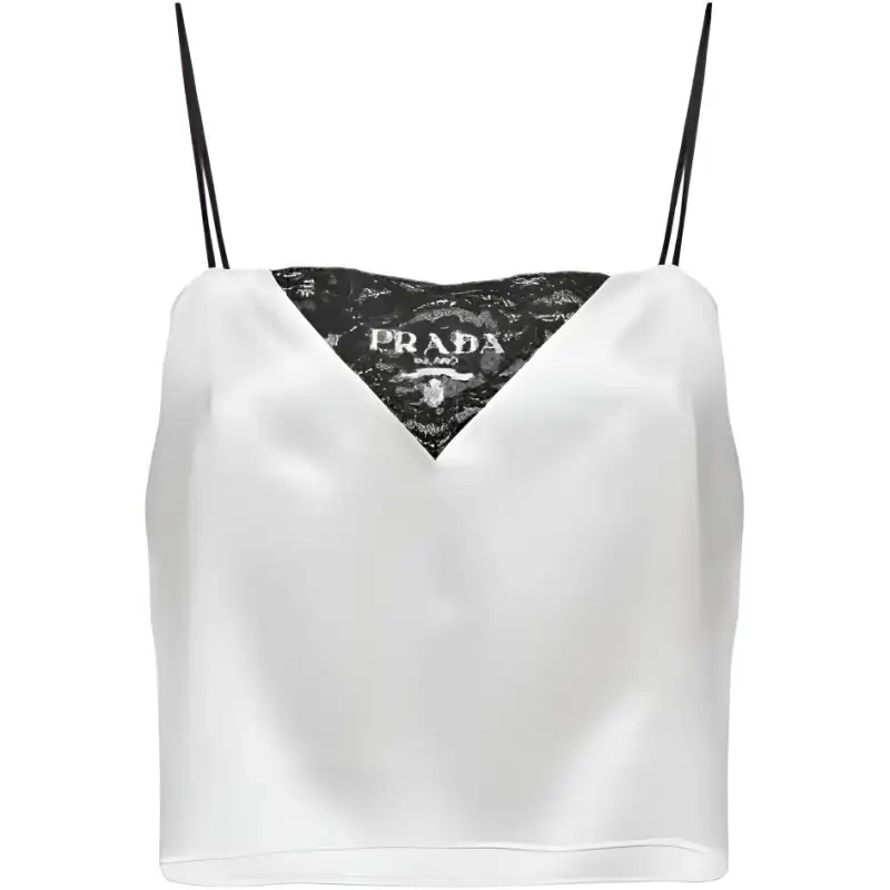 PRADA Tank Tops Women's White Straight Fit