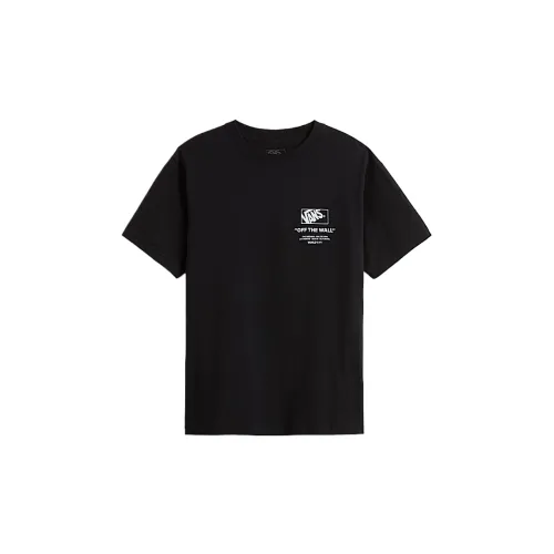 Vans T Shirts Men's Black/Black Crew Neck Moderate