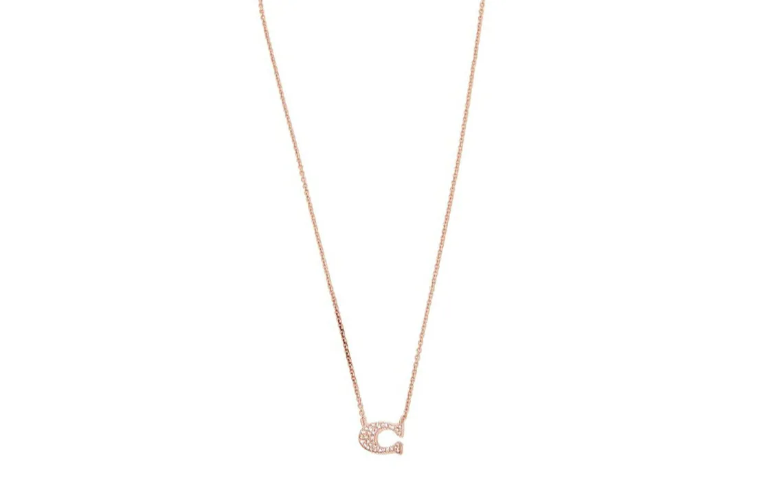 COACH Brass Necklaces Women's Rose Gold