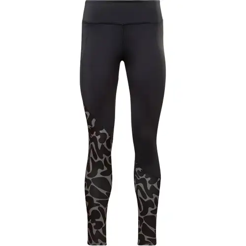Reebok Running Printed Leggings Casual Pants Women's Black