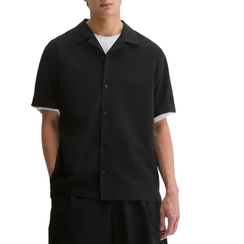 New Balance Shirts Men's Black Lapel Moderate Hawaii