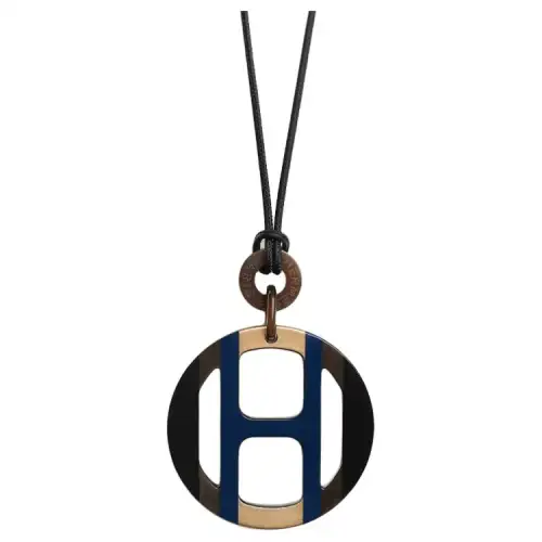 HERMES H Equipe Necklaces Women's Brown