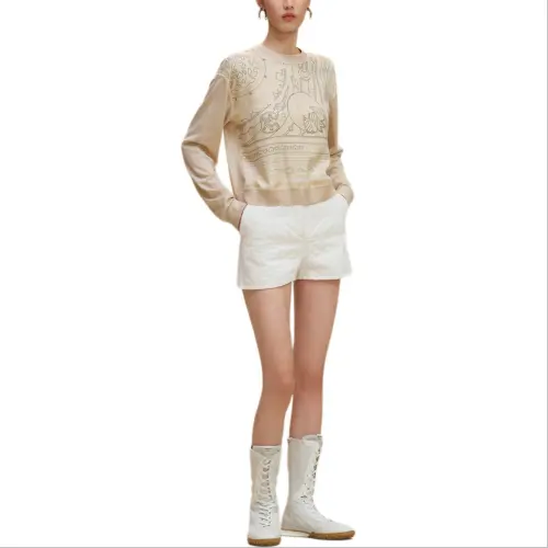 HERMES Sweater Women's Pearl White