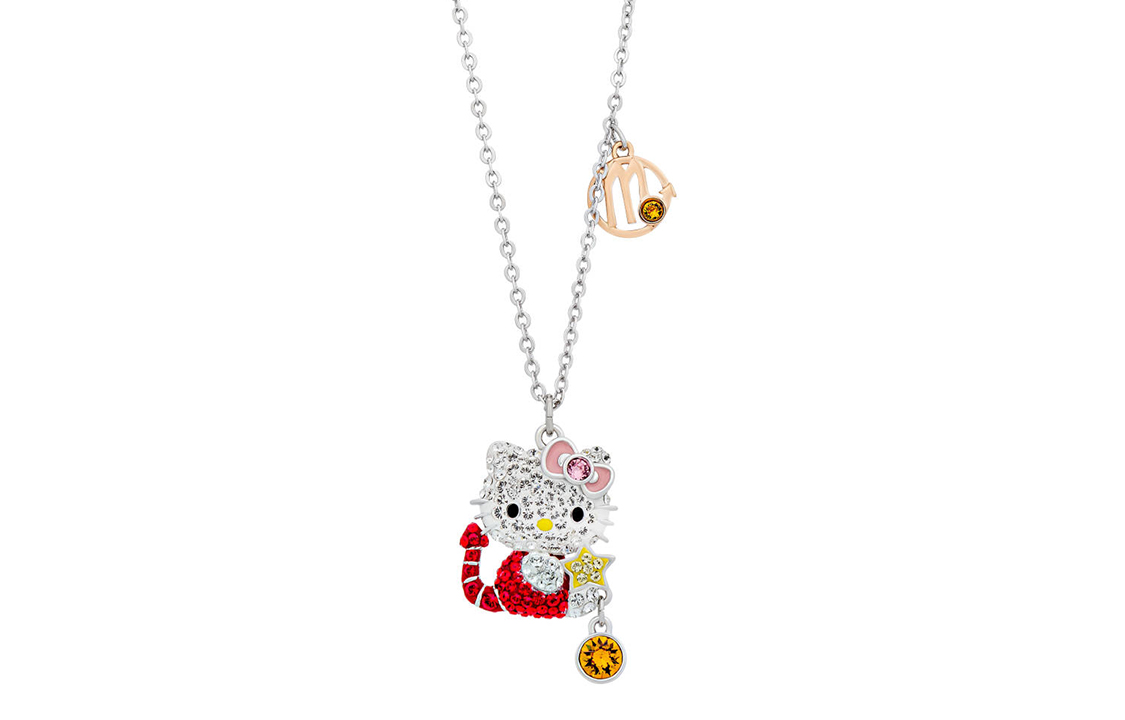 Женская цепочка Swarovski Hello Kitty kitty (серебристая)