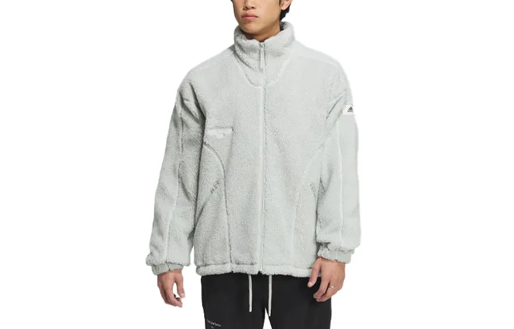 Adidas Lounge Jackets & Coats Unisex Silver Gray
