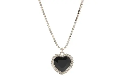 Vetements Brass Crystal Necklaces Women's Silver