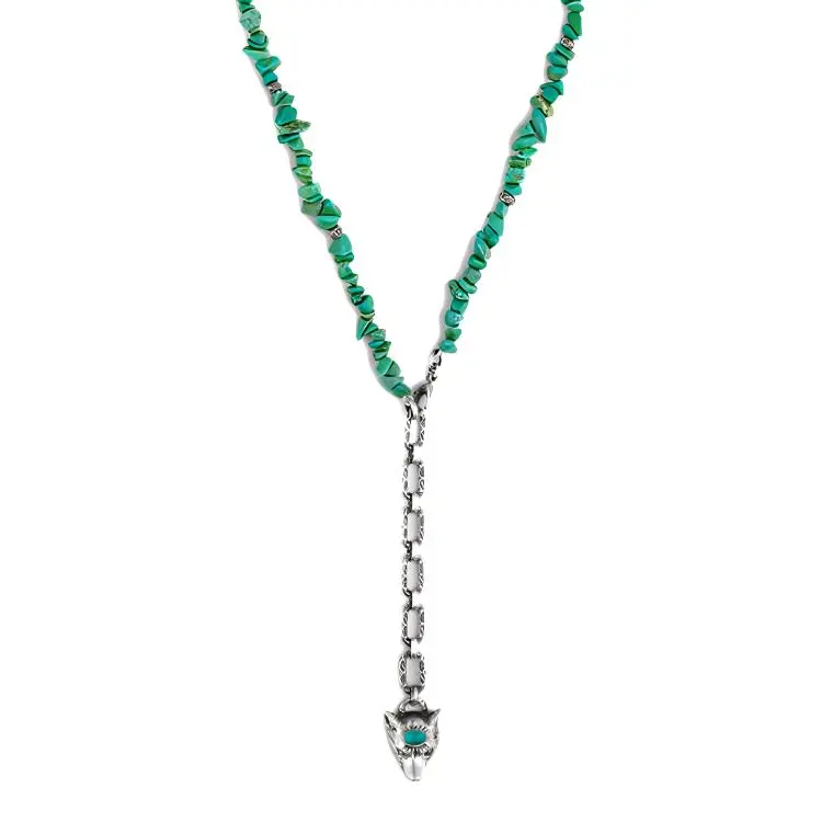 GUCCI 925 Sterling Silver Necklaces Unisex Green