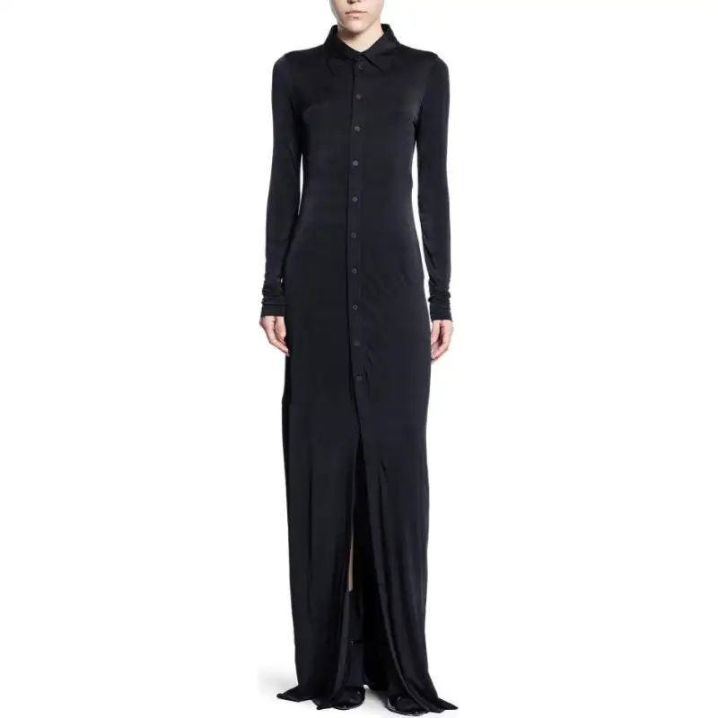 Balenciaga Long Sleeved Maxi Shirt Dress