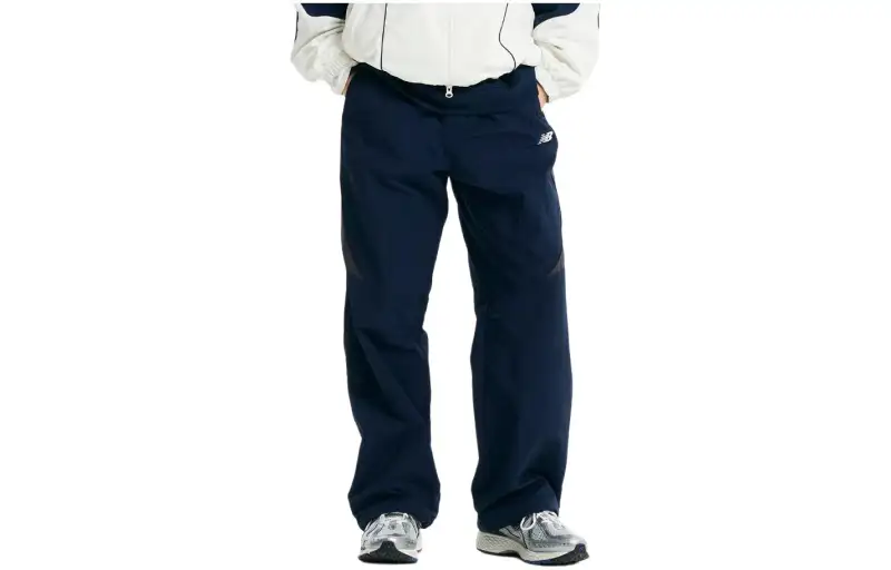 New Balance Casual Pants Men's Marine Blue Moderate Straight Fit Pants