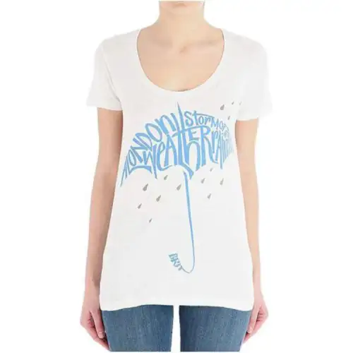 Burberry T Shirts Women's White Crew Neck Moderate Other