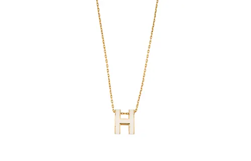 HERMES POP H Titanium Steel Necklaces Women's Gold
