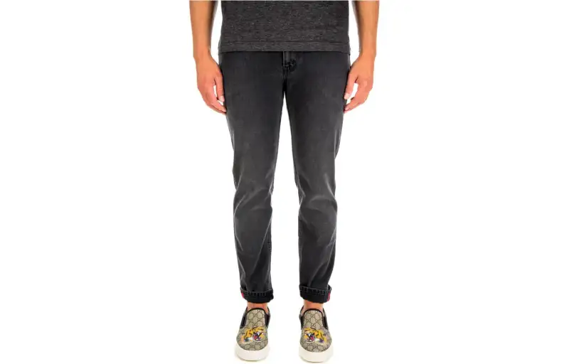 GUCCI Jeans Men's Black Moderate Slim Fit Pants