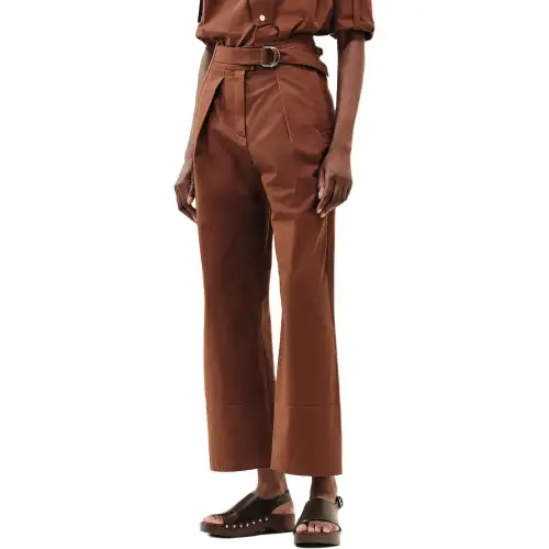 HERMES Casual Pants Women's Brown