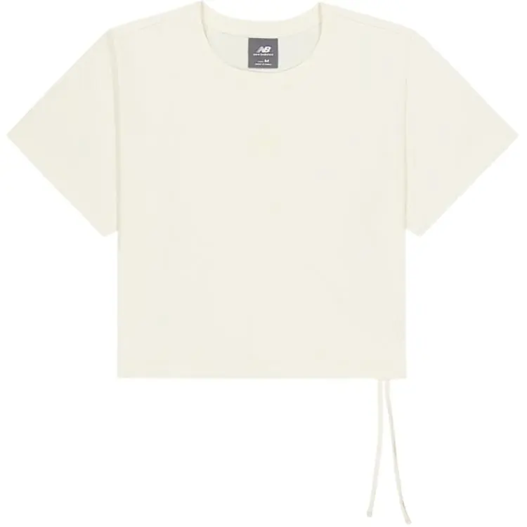 New Balance T-Shirts Women's Ecru Crew Neck Moderate