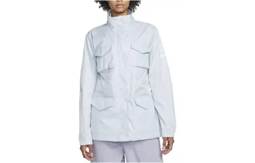 Nike Jackets Women's Light Gray Stand Collar Moderate Workwear