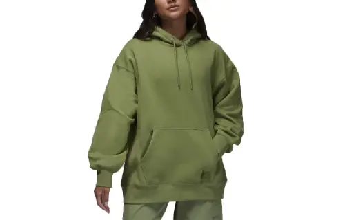 Jordan Sweatshirts Women's Green Hooded Moderate Regular