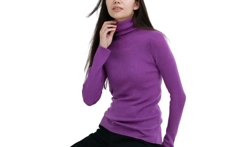 UNIQLO Knitwear Women's Cyan Purple Lapel Moderate Other