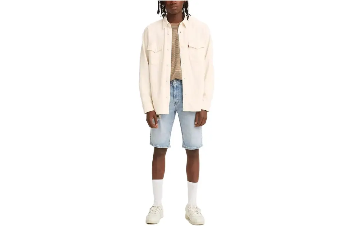 Levi's Casual Shorts Men's White Cloud Blue Moderate