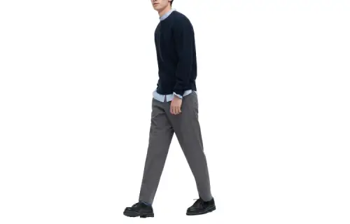 UNIQLO Casual Pants Men's Lead Gray Moderate Straight Fit Pants