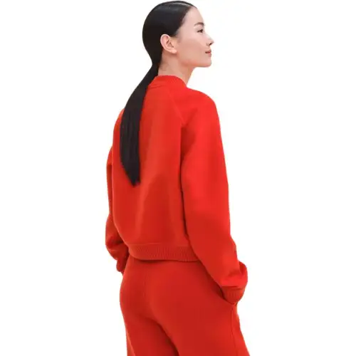 HERMES Jackets Women's Stand Collar Moderate Pilot
