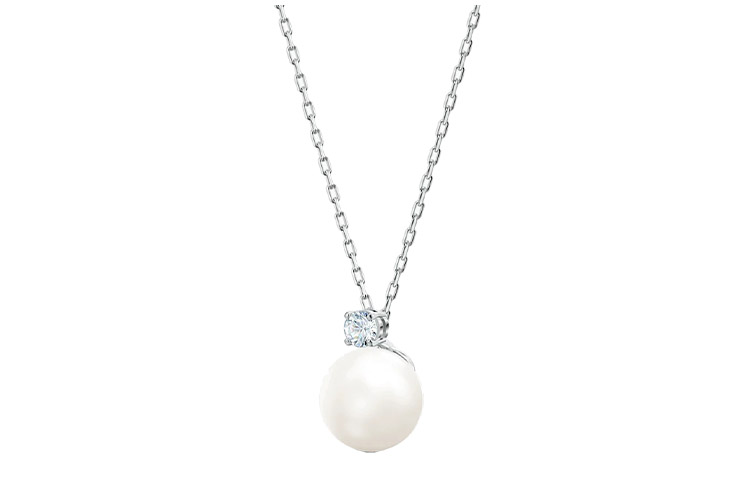 Swarovski Treasure Pearl Imitation Crystal Pearl Necklace Women's White