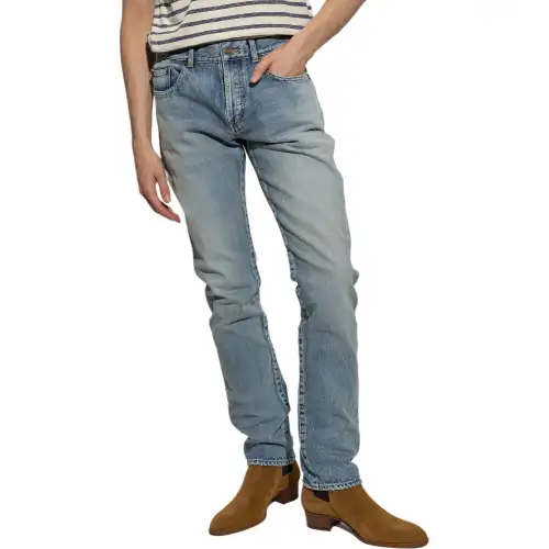 SAINT LAURENT Jeans Men's Blue Moderate Slim Fit Pants