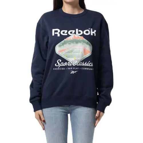 Reebok Drop Shoulder Sleeve T Shirt Women's Blue
