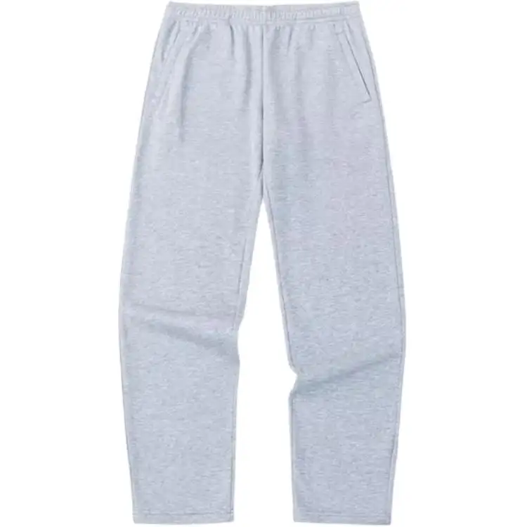 Anta Sports Life Collection Solid Color Fleece Lined Mid Rise Lace Up Straight Fit Knitted Sweatpants Men's