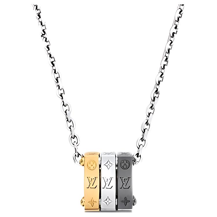 Цепочка Louis Vuitton LOUIS VUITTON Monogram Bold ins (серебристая) — фото 2