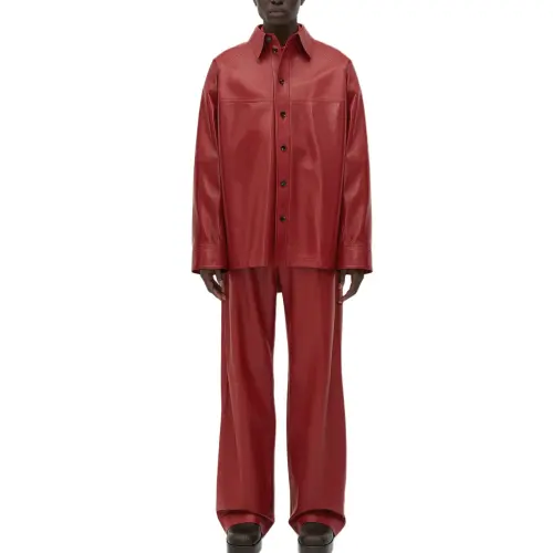Bottega Veneta FW24 Leather Jacket Men's Rosewood