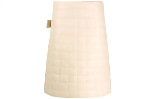 Bottega Veneta Leather Long Skirts Women's Beige Moderate Mid Length Other