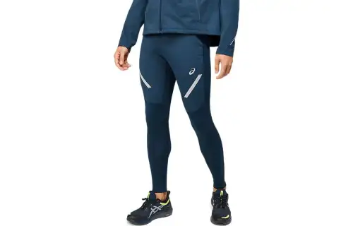 ASICS LITE SHOW Knitted Sweatpants Men's Blue Moderate Slim Fit Pants