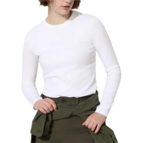 UNIQLO T Shirts Women's White Crew Neck Moderate