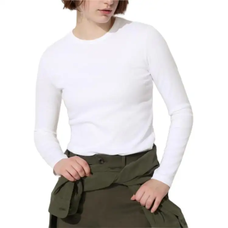 UNIQLO T Shirts Women's White Crew Neck Moderate