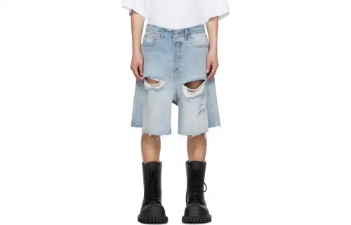 Vetements Denim Shorts Men's Light Blue Moderate