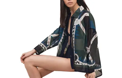 HERMES Shirts Women's Green Moderate