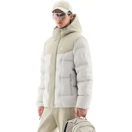 Anta Outdoor Collection Down Jacket Men's Cyan Dove Gray/Cumulus Gray